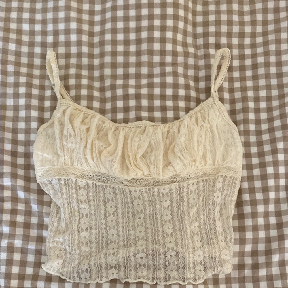 Urban Outfitters Cream Lace Camisole